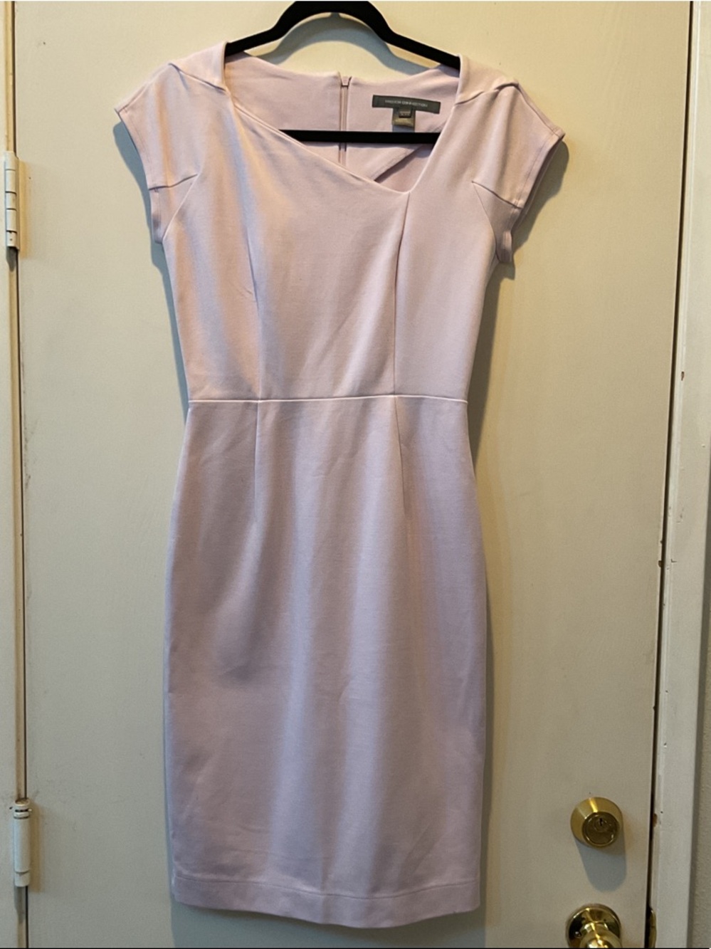 French Connection Pale Lavender Cap-Sleeve Sheath Dress